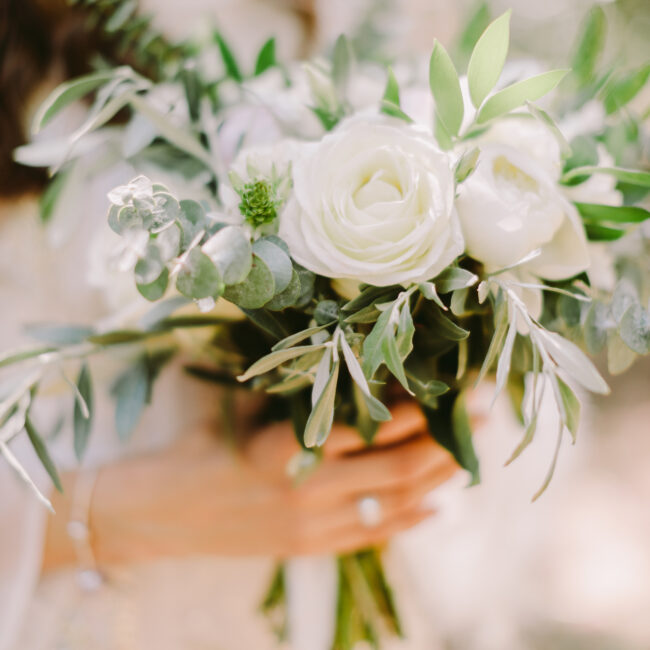 Wedding,Bouquet,With,White,Roses,For,Rustic,Wedding.,Fine,Art